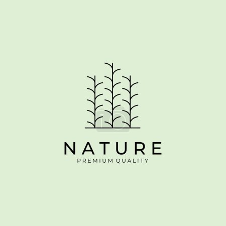 Foto de Naturaleza, pino, río logotipo vector ilustración diseño gráfico, logotipo abstracto - Imagen libre de derechos