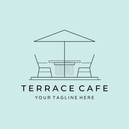 Illustration for Terrace cafe logo vector illustration design - Royalty Free Image