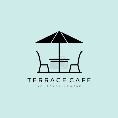 Foto de Terraza café logo vector ilustración diseño - Imagen libre de derechos