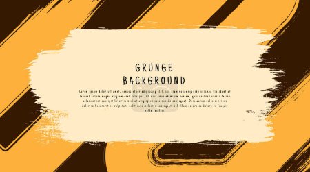 Téléchargez les illustrations : Abstract Yellow Grunge Texture In Brown Background Good To Use For Banner - en licence libre de droit