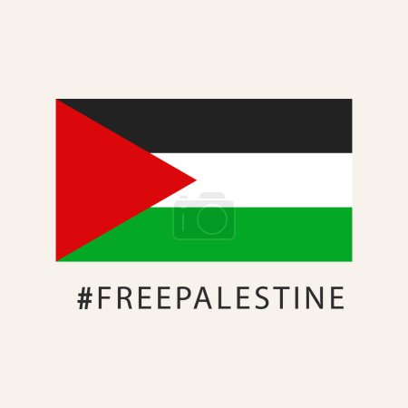 Téléchargez les illustrations : Vecteur de conception de drapeau national palestine. - en licence libre de droit
