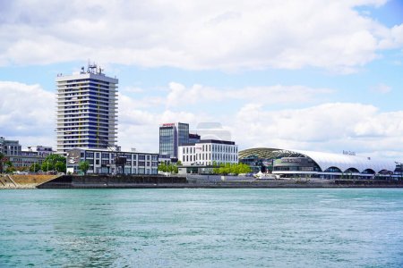 View of Ludwigshafen from the banks of the Rhine.