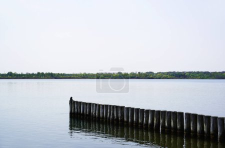 Blick auf den Markkleeberger See bei Leipzig. Leipzig Neue Seenplatte.