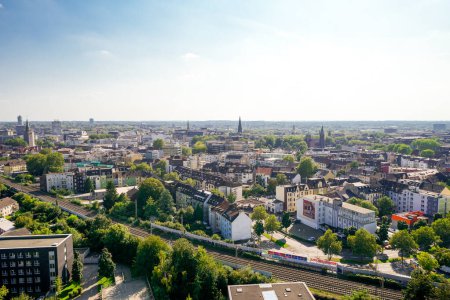 Vista de la ciudad de Bochum con el paisaje circundante en la zona del Ruhr.
