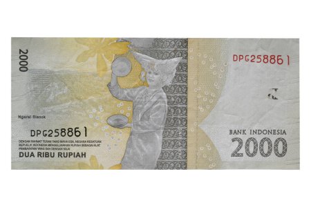Foto de Ngarai Sianok Portrait from Indonesian 2000 Rupiah 2016 Banknotes. IDR 2.000 - Imagen libre de derechos