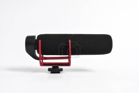 Foto de Micrófono Rode video mic pro aislado sobre fondo blanco - Imagen libre de derechos