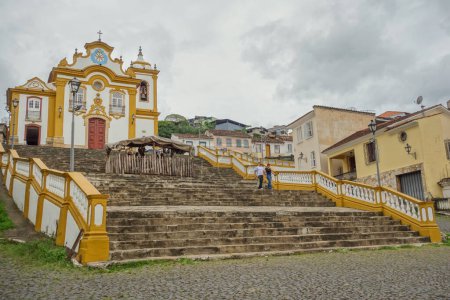 Photo for Sao Joao del Rei, MG, Brazil - 01.03.23: Nossa Senhora das Merces historic church. - Royalty Free Image