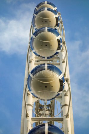 Photo for Sao Paulo, Brazil: Roda Rico, largest Ferris wheel in Latin America, at Villa Lobos Park. - Royalty Free Image