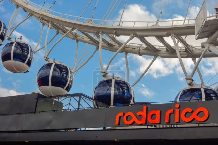 Photo for Sao Paulo, Brazil - 01.24.23: Roda Rico, largest Ferris wheel in Latin America, at Villa Lobos Park. - Royalty Free Image