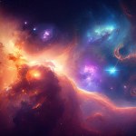 Abstract space background with nebula, stars and galaxies. Elements of this image furnished