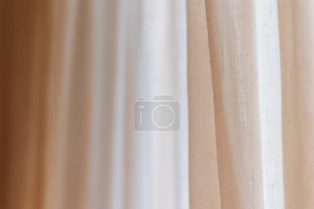 Foto de White curtain fabric's texture - Imagen libre de derechos