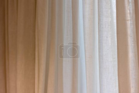 Foto de White curtain fabric's texture - Imagen libre de derechos