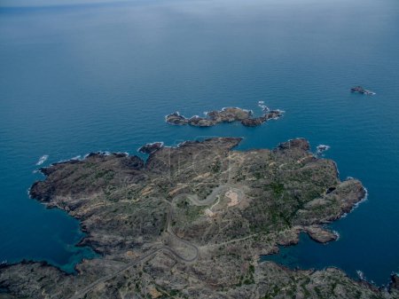 Foto de Aerial view from Cap de Creus to the Costa Brava. High quality photo - Imagen libre de derechos
