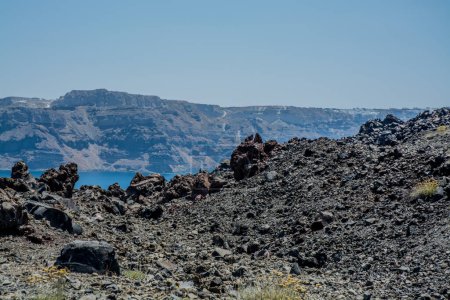 Photo for Volcanic landscape of the island of Santorini. High quality photo - Royalty Free Image