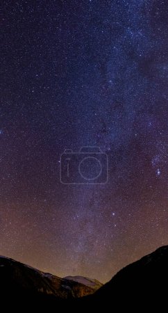 Photo for Astrophotography of the winter milky way in the mountains. High quality photo - Royalty Free Image