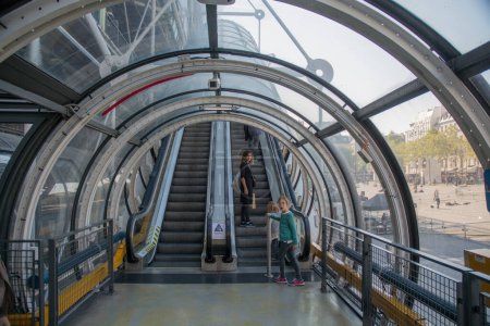 Photo for Escalators at the Pompidou Center in Paris. High quality photo - Royalty Free Image