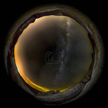 Photo for Astrophotography of the milky way crossing the sky, mini planet. High quality photo - Royalty Free Image