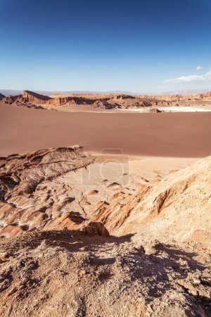 Photo for Desert landscape of Valles de la Luna, in Atacama, Chile. High quality photo - Royalty Free Image