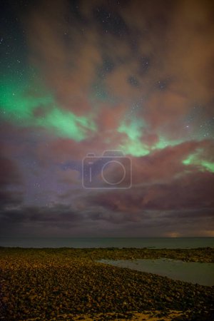 Photo for Aurora borealis over the sea in Iceland. High quality photo - Royalty Free Image