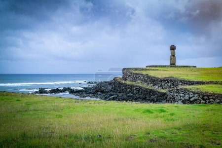 Photo for Moais in Tahai, Rapa Nui, Easter Island. High quality photo - Royalty Free Image