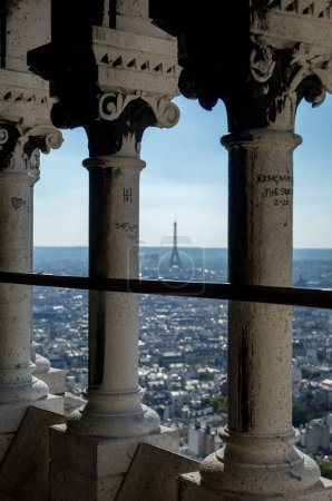 Photo for The Eiffel Tower from the Sacre Coeur de Paris. High quality photo - Royalty Free Image