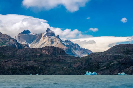 Grey glacier in Torres del Paine National Park, in Chilean Patagonia. High quality photo