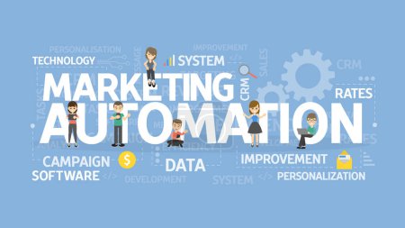 Marketing automation concept illustration. Idea of technology and business.