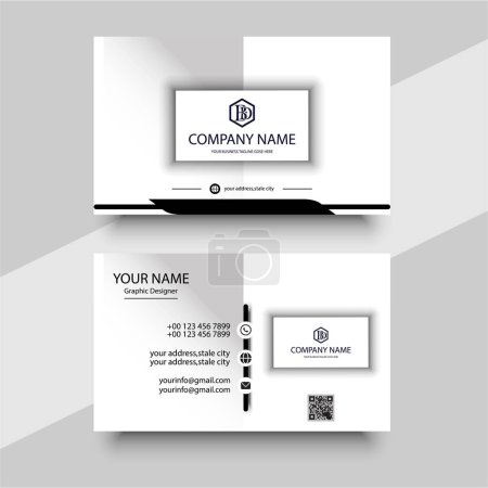 Téléchargez les illustrations : Business card template corporate brand identity design. - en licence libre de droit