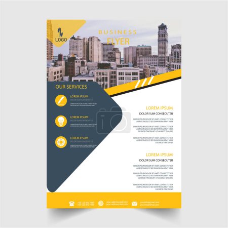 Illustration for Corporate business flyer or annual report template design. - Royalty Free Image
