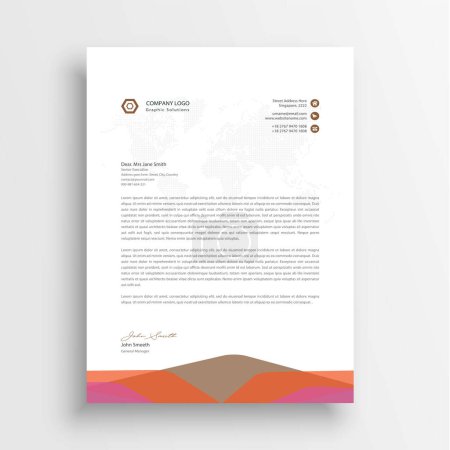 Illustration for Professional and modern corporate business letterhead design - Royalty Free Image