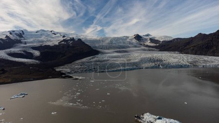 Photo for Icelandic lake between mountains and glaciers - Royalty Free Image