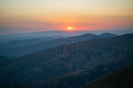 Téléchargez les photos : Punta La Marmora, Nuoro, Arzana, sunset in the mountains of Sardinia - en image libre de droit