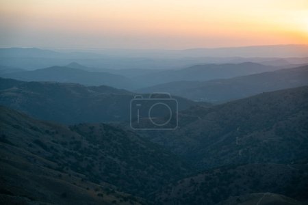 Photo for Punta La Marmora, Nuoro, Arzana, sunset in the mountains of Sardinia - Royalty Free Image