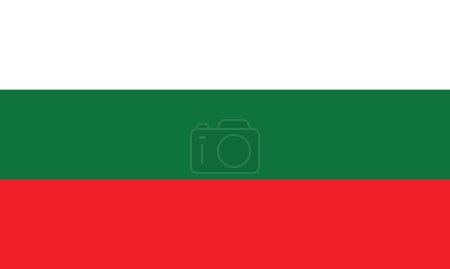 Illustration for Simple Bulgaria official flag ilustration vector Eps. - Royalty Free Image