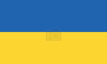 Ilustración de Simple Ucrania bandera oficial ilustración vector Eps. - Imagen libre de derechos