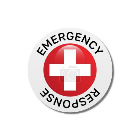 Emergency Response Badge, sticker. Vector illustrtaion