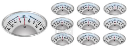 Photo for Realistic bathroom scale for weighing machine isolated - 3d illustrator - Royalty Free Image