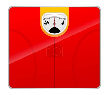 Illustration for Realistic bathroom scale for weighing machine isolated - 3d illustrator - Royalty Free Image