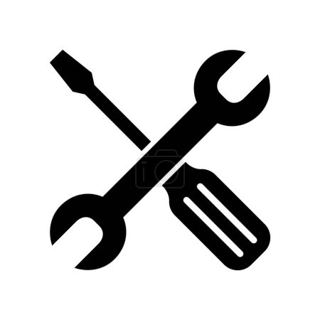 Illustration for Screw driver icon vector design template in white background - Royalty Free Image