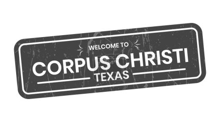 Ilustración de Emblema de Corpus Christi, Estados Unidos de América, Austin, Texas Insignia de forma redonda, Sello, Icono, Texas City Vector, Caucho, Etiqueta, Corpus Christi Grunge Rubber Vector - Imagen libre de derechos