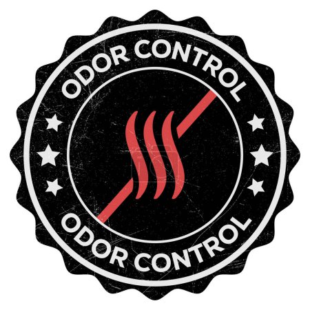 Illustration for Odor Control Vector Badge, Odor Free Icon, Emblem, Label, Logo, Perfume Label, Stamp, Patch, Design Element Vector Illustration With Grunge Texture - Royalty Free Image