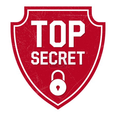 Illustration for Top Secret Stamp, Confidential Badge, Top Secret Vector, Confidential Stamp, Vector Illustration With Grunge Texture - Royalty Free Image
