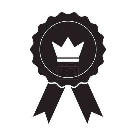 Illustration for Premium Badge Icon, Medal Icon Vector, Winner Badge, Certification Icon, Best Quality Icon, Best Quality, Number One, Monarchy, Sports and Competition Badge, VIP Symbol Vector Illustration - Royalty Free Image