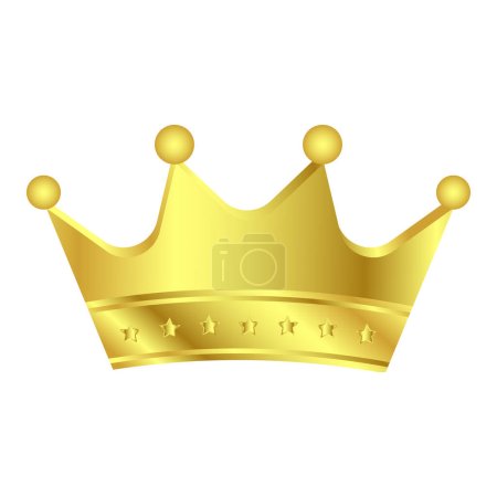 Illustration for Golden King And Queen Crown Icon, Royals Princes Crown Symbol, Design Elements, Wealth and Expensive Sign - Royalty Free Image