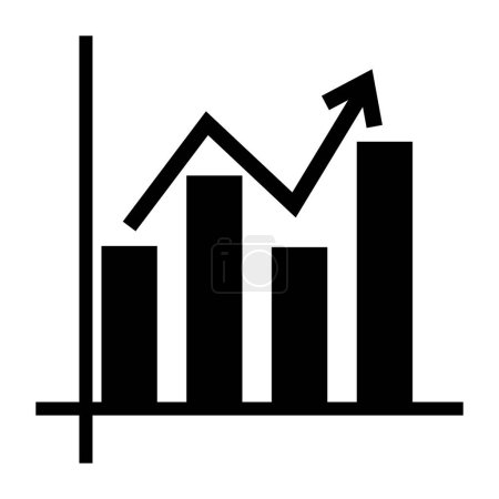 Illustration for Growing Graph Icon, Bar Chart Icon, Infographic, Growths Chart Collection For Business Improvement Analytics, Diagram Symbol, Financial Profit Chart Bar Vector Illustration - Royalty Free Image