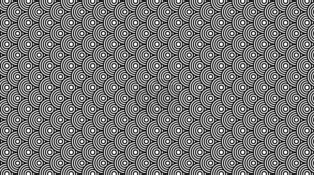 Illustration for Circle shape pattern background. Seamless pattern with geometric circle line. Seamless Retro Asian Abstract Background - Royalty Free Image