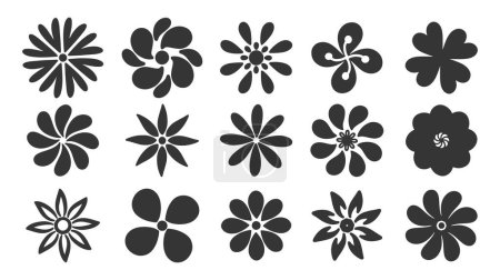 Illustration for Collection of flowers icons vector illustration - Royalty Free Image
