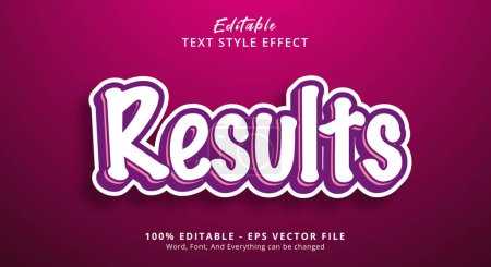 Ilustración de White on Pink Result Text Style Effect, Editable Text Effect - Imagen libre de derechos