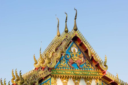 Photo for Buddhist temple, thailand religion building roof - Royalty Free Image