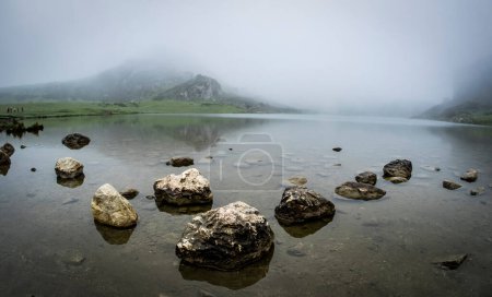 Photo for Beautiful landscape with a lake in the mountains - Royalty Free Image